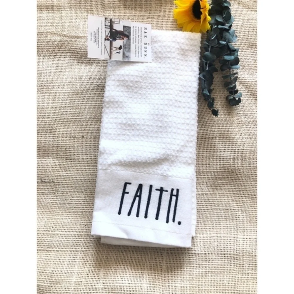 Rae Dunn HOPE / FAITH Kitchen Towels Set